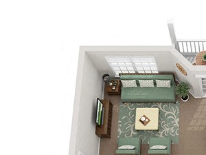 2x1 Two bedroom, one bathroom at Ashley West End in Atlanta, Georgia