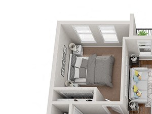 1x1 1 Bedroom apartment at Capitol Gateway in Atlanta, Georgia