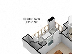 1x1 Floor Layout 1 bedroom 1 bathroom floor layout at Square at Peoplestown in Atlanta, Georgia