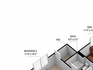 2x2 Floor Layout 2 bedroom 2 bathroom floor layout at Square at Peoplestown in Atlanta, Georgia