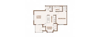 1x1 Floor Plan Vancouver, WA 98684 | Copper Lane Apartments