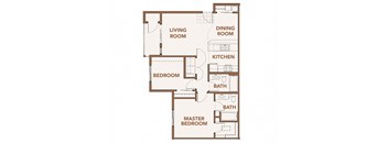 2x2 Floor Plan Vancouver, WA 98684 | Copper Lane Apartments