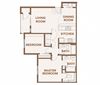 Copper Lane Apartments | Two Bedrooms Two Baths 2x2 Floor Plan Vancouver, WA 98684 | Copper Lane Apartments
