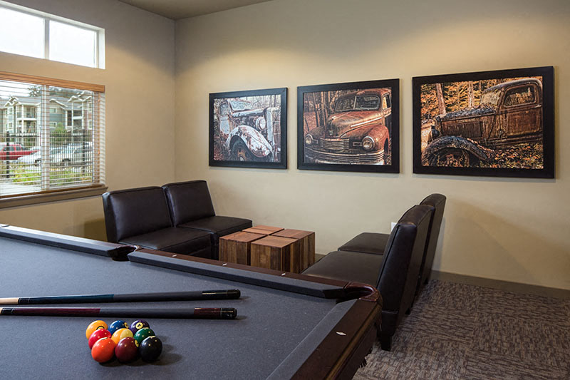 Pool take and seating area Vancouver, Washington | Copper Lane Apartments