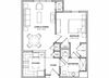 One Bedroom Floor Plan- 1A One Bedroom Floor Plan- 1A