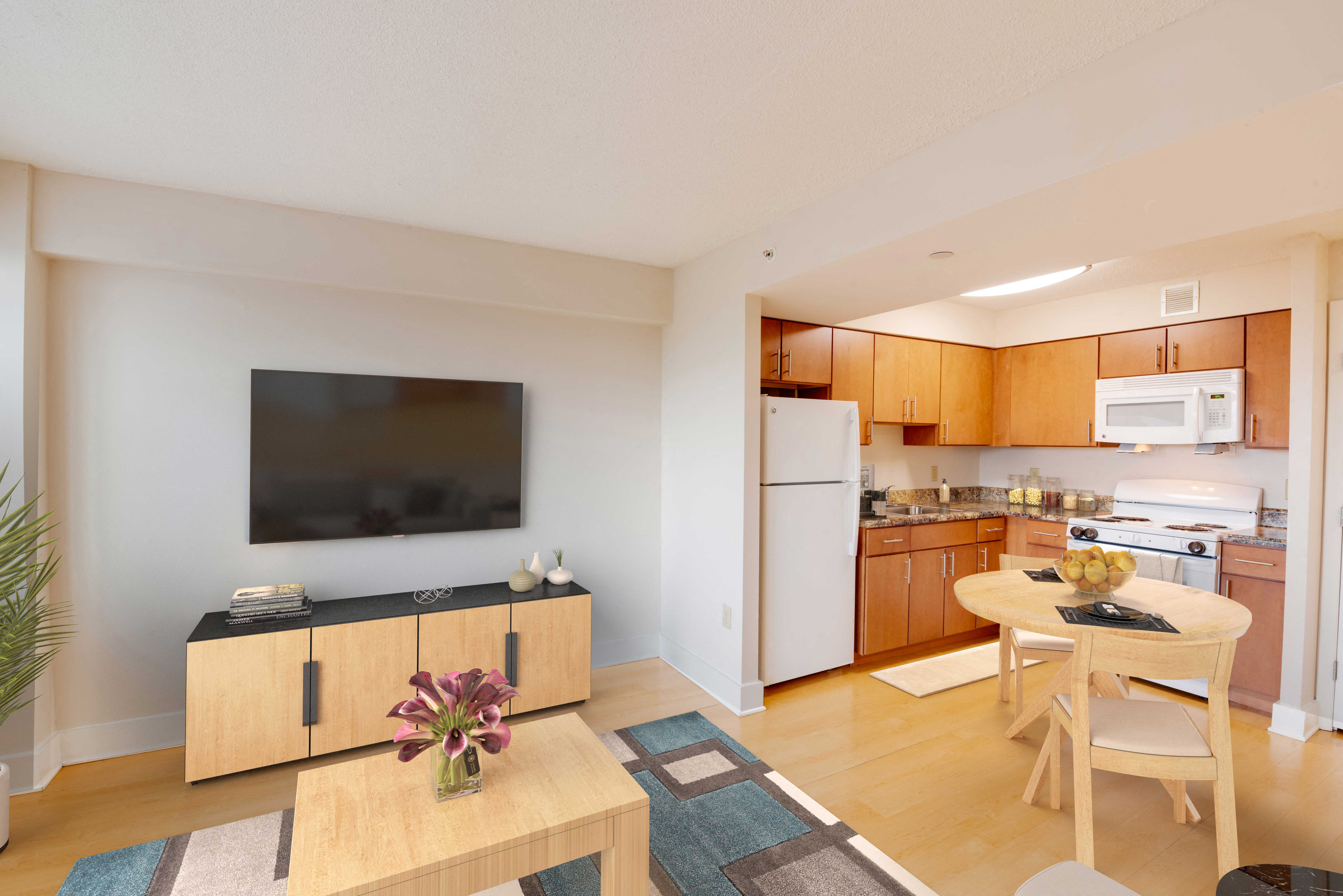 Modern studio decorated