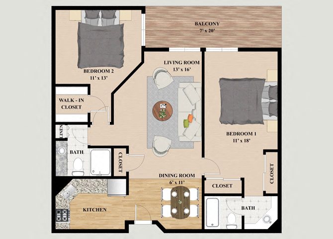 Blue Ridge 2 Bedroom 2 Bathroom Floor Plan Blue Ridge 2 Bedroom 2 Bathroom Floor Plan at Mountain Village