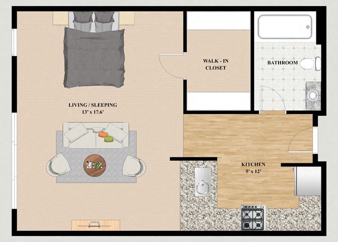 Shashta Studio Floor Plan Shashta Studio Floor Plan at Mountain Village