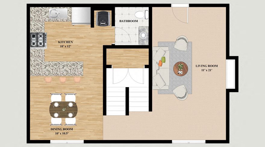 Teton 2 Bedroom 2.5 Bathroom Townhouse Floor Plan Teton 2 Bedroom 2.5 Bathroom Townhouse Floor Plan at Mountain Village