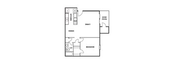 1 Bed 1 Bath 750