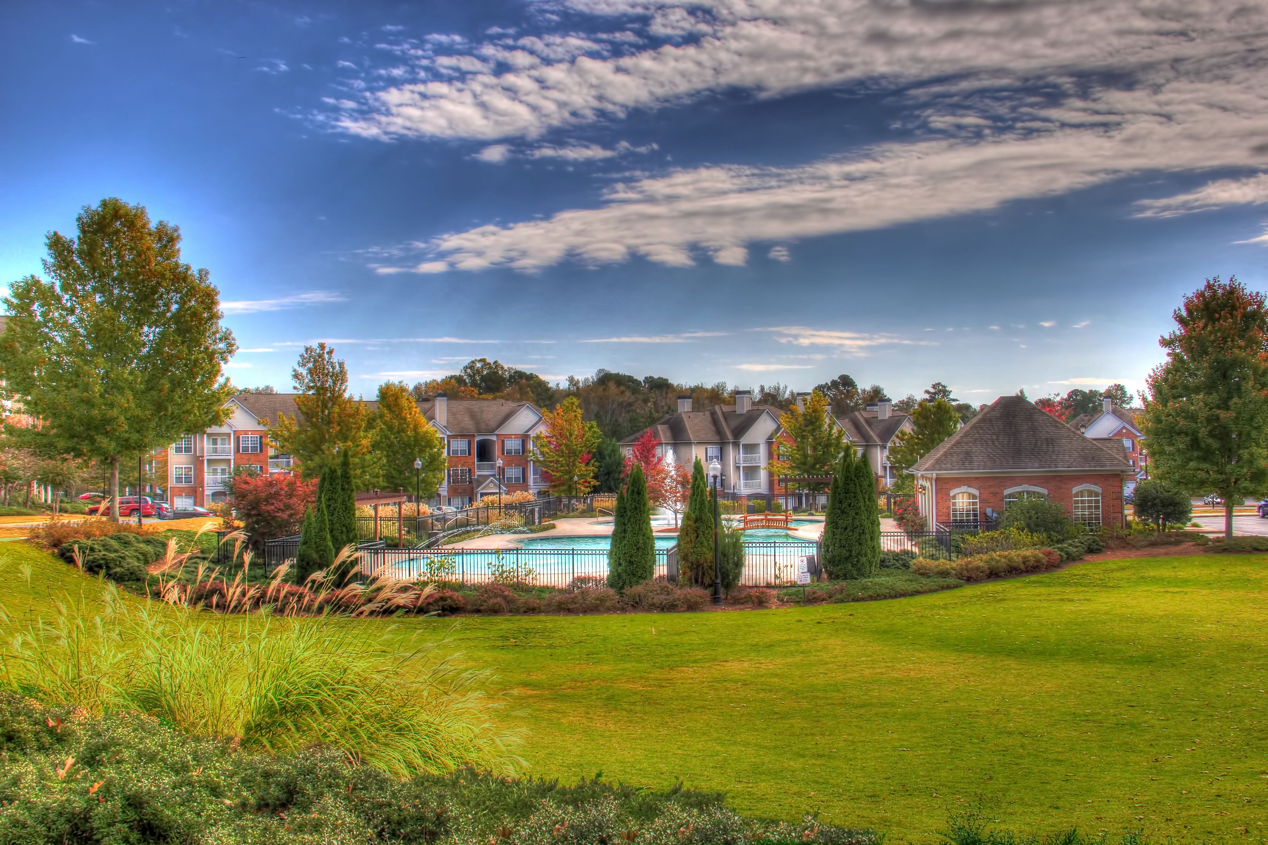 Lush Green Outdoor Spaces at The Crest at Sugarloaf, Georgia, 30044