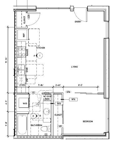 the floor plan of the ground floor of a house
