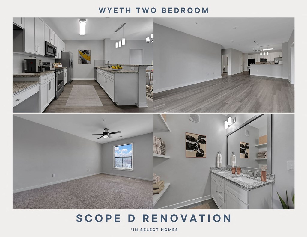 two pictures of an empty kitchen and a remodeled kitchen with white cabinets