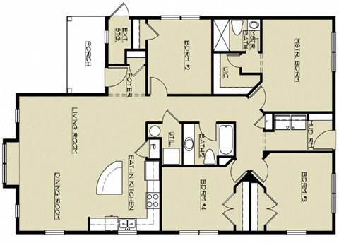 4 Bedroom Floor Plan