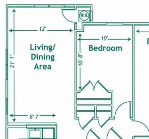 The Oak 2 Bedroom 2 Bathroom Floor Plan The Oak 2 Bedroom 2 Bathroom Floor Plan