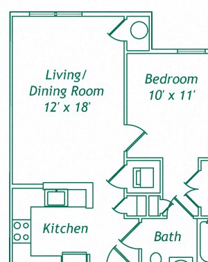Birch- 1 Bedroom Floor Plan Birch- 1 Bedroom Floor Plan