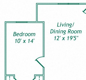 Evergreen- 2 Bedroom, 2 Bath Floor Plan Evergreen- 2 Bedroom, 2 Bath Floor Plan