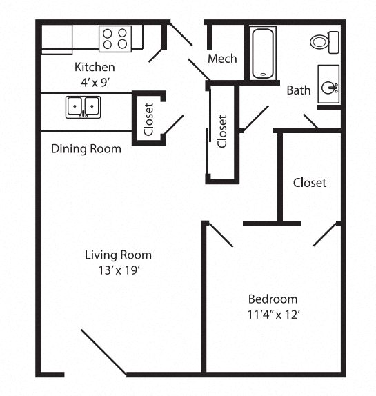 Johnson Lake - One Bedroom, at Lakeview Park, Lincoln, Nebraska 68528