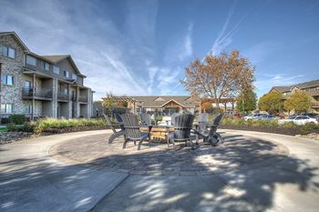 Relaxing Area with Fire Pit, at Lakeview Park, 510 Surfside Drive, Lincoln, 68528