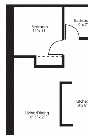 John Manley House 1 Bedroom Floor Plan John Manley House 1 Bedroom Floor Plan