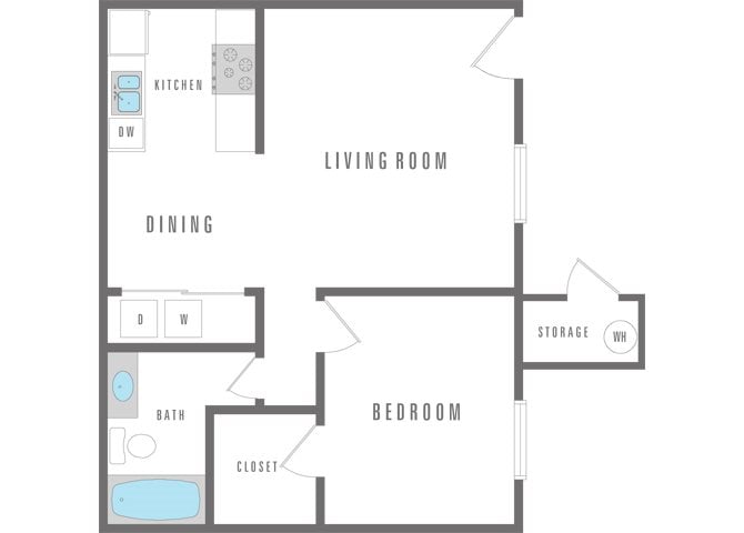 Floor Plans of Parkwood Apartments in North Las Vegas, NV