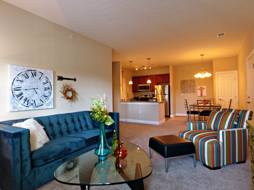 The Ravines at Westar Apartment Interior Living Room
