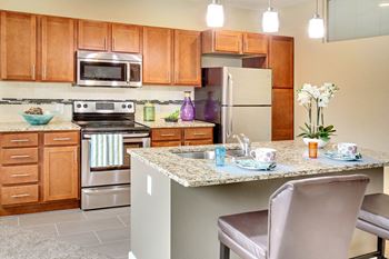 Equipped Kitchen at Residences At 1717, Ohio
