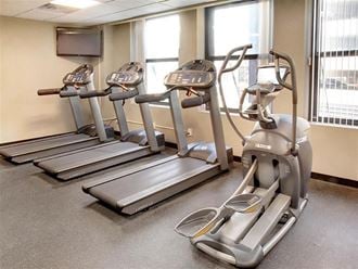 Cardio Machines In Gym at The Residences At Hanna Apartments, Ohio