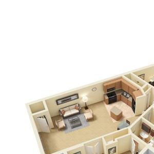 Suite Style D Floor Plan Suite Style D Floor Plan at Stonebridge Waterfront, Ohio, 44113