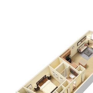 Suite Style E Floor Plan Suite Style E Floor Plan at Stonebridge Waterfront, Cleveland, 44113