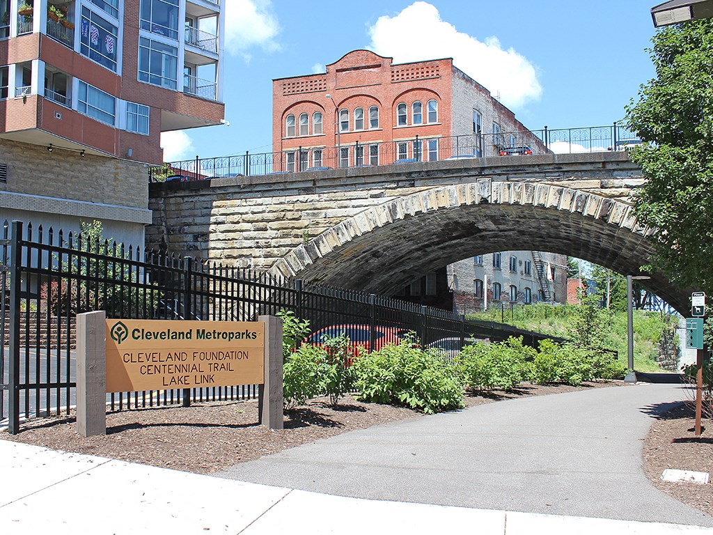 Town path Signage at Stonebridge Waterfront, Cleveland, Ohio