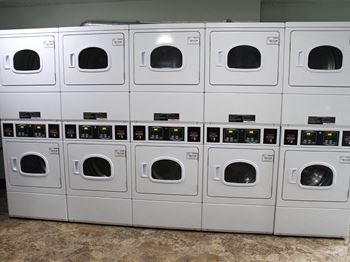 Bright Laundry Room at Trinity Towers, Ohio