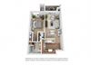 1 bed 1 bath Plan 1 floorplan 1 bed 1 bath Plan 1 floorplan at Sumida Gardens Apartments, Santa Barbara, CA