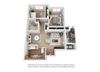 2 bed 2 bath Plan 3 floorplan 2 bed 2 bath Plan 3 floorplan at Sumida Gardens Apartments, California, 93111