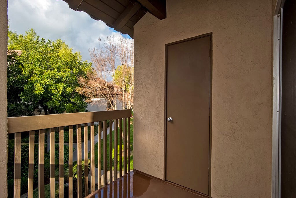 Balcony View at Wilbur Oaks Apartments, California