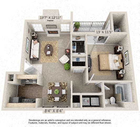 Ash | 1 Bedroom | 1 Bath | 793 SF