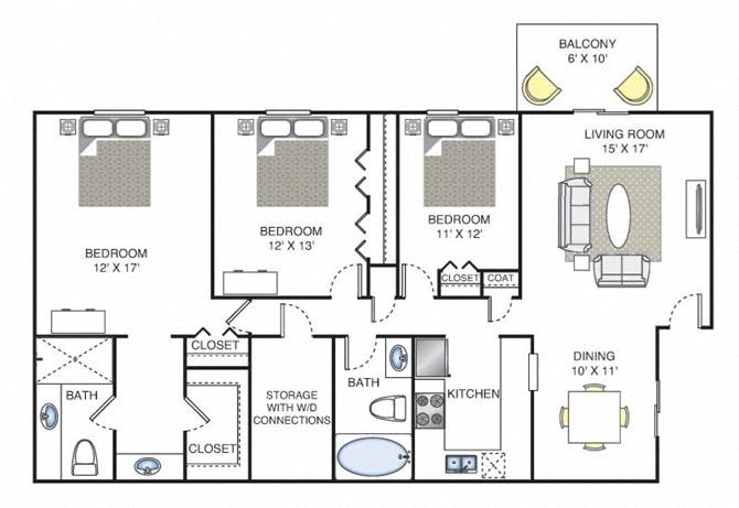 Cascade | 3 Bedroom | 2 Bath | 1568 SF