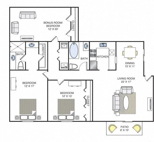 Oasis | 2 Bedroom | 2 Bath | 1350 SF