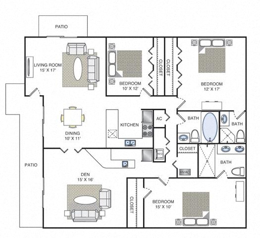 Poseidon | 3 Bedroom | 3 Bath | 1905 SF