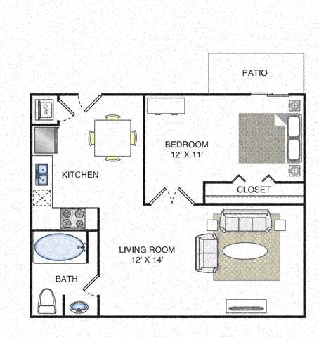 Villa| 1 Bedroom | 1 Bath | 735 SF