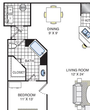 1 Bedroom | 1 Bath | 830 SF 1 Bedroom | 1 Bath | 830 SF