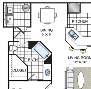 2 Bedroom | 2 Bath | 986 SF 2 Bedroom | 2 Bath | 986 SF