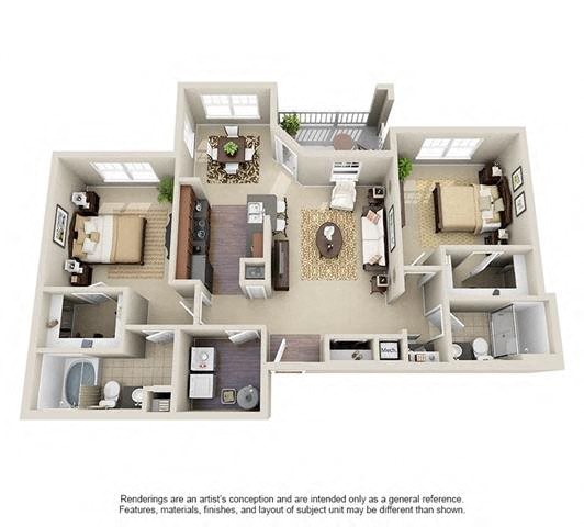 Greenwood | 2 Bedroom | 2 Bath | 1150 SF