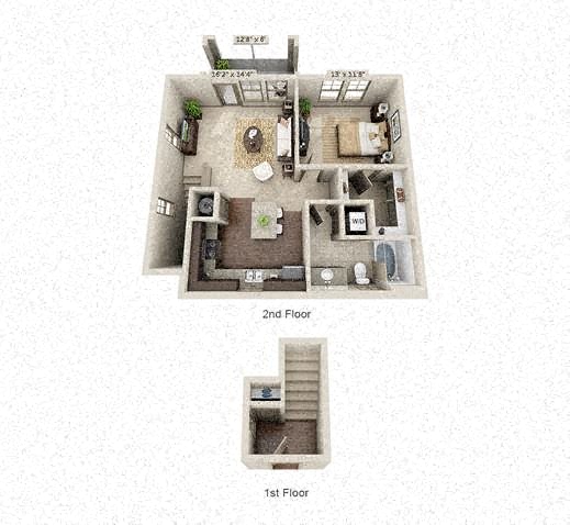 Powell | 1 Bedroom | 1 Bath | 859 SF