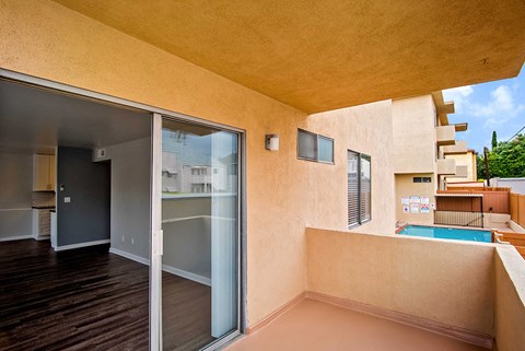 Balcony at Los Robles Apartments, California