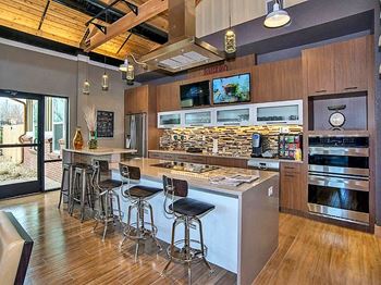 Longmont CO Apartments Near Me With Luxurious Resident Clubhouse Kitchen