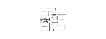 3 Bedroom floor plan for 848 Blair Avenue