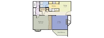 Colonial Floor Plan at Greensview Apartment Homes, Aurora, Colorado, CO