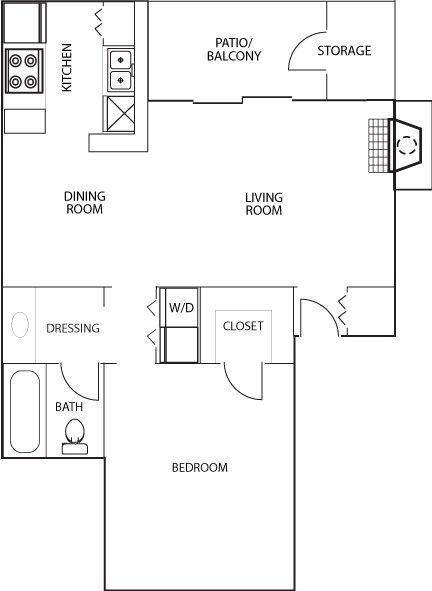 Floor Plan B Floor Plan B at Heritage Square Apartment Homes, Waco, Texas, TX