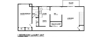 1 BR Luxury 1,051 sq.ft.